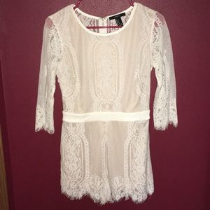 Forever 21 Eyelash Lace Romper